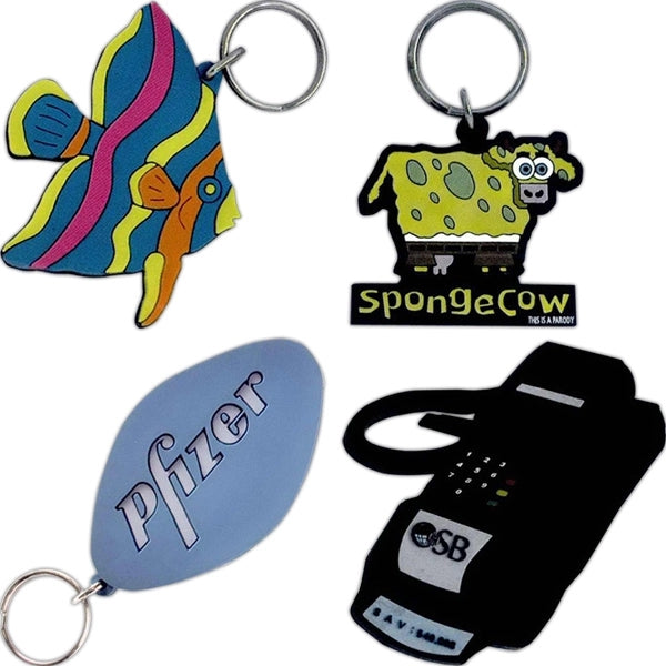 2.5" Custom Molded PVC Rubber Key Tag