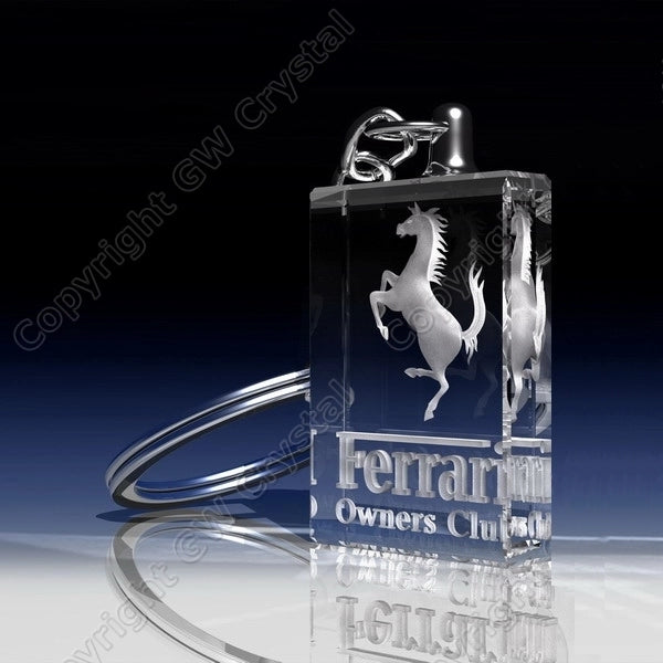 Thin Square Crystal Keychains