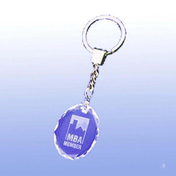 Oval Crystal Key Chain
