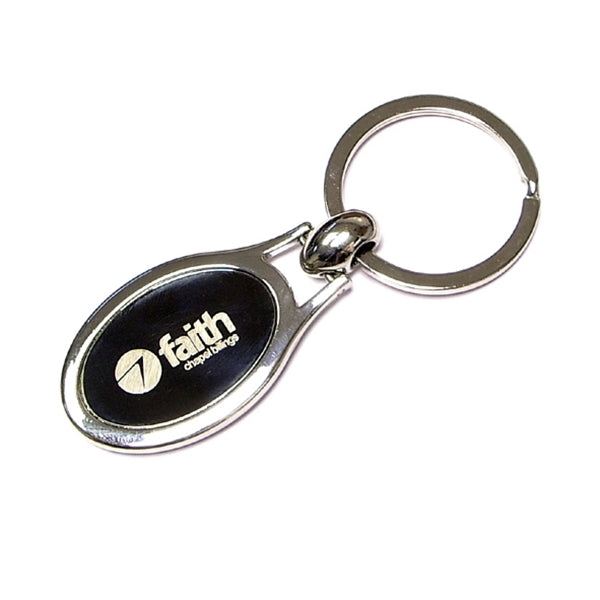 Chrome metal key chain