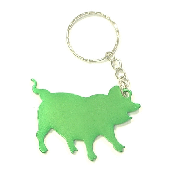 Pig shape bottle opener key chain