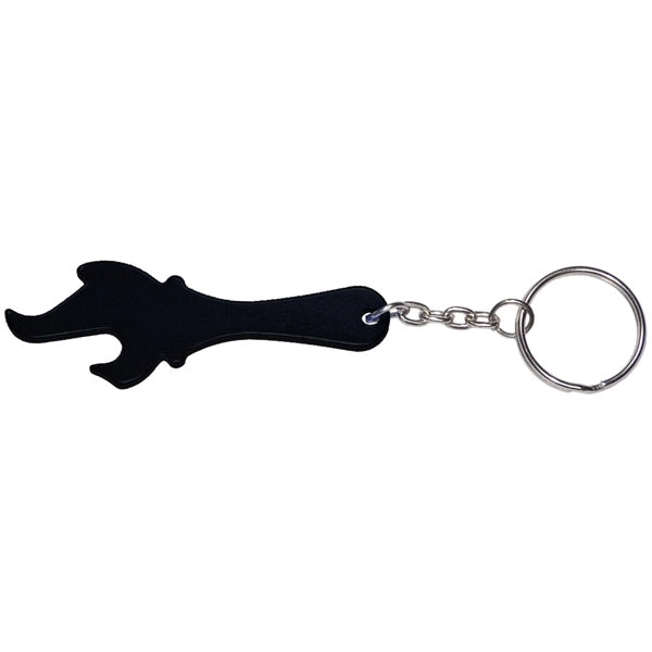 Torch shape bottle opener keychain