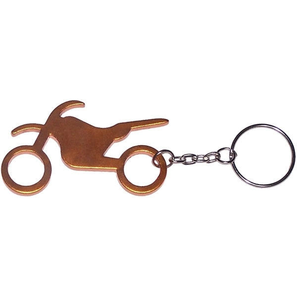 Motorbike shape bottle opener keychain