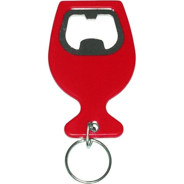 Wine cup shape bottle opener key chain