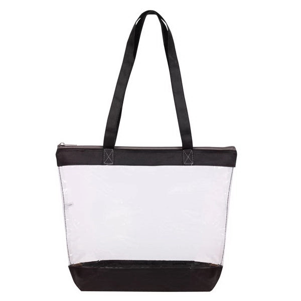 Basic Clear Stadium Security Zipper Tote