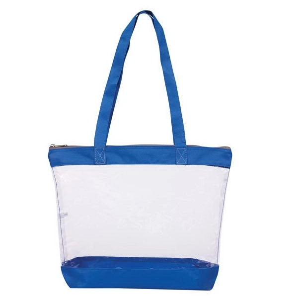 Basic Clear Stadium Security Zipper Tote
