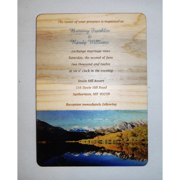 5" x 7" - Hardwood Cards - Invitations - A7