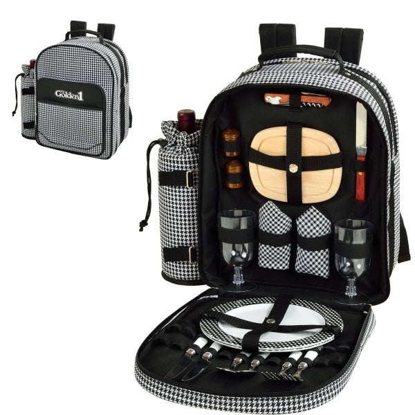 Houndstooth Picnic Backpack for 2