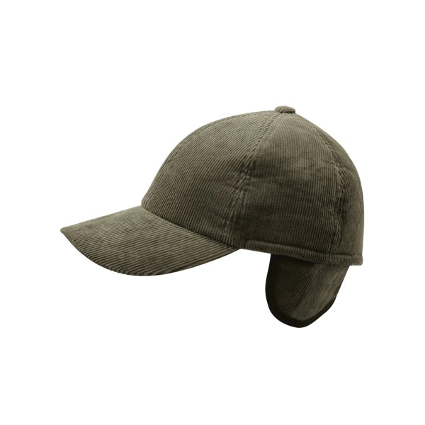 Mens' Corduroy Winter Cap w/ Warmer Flap