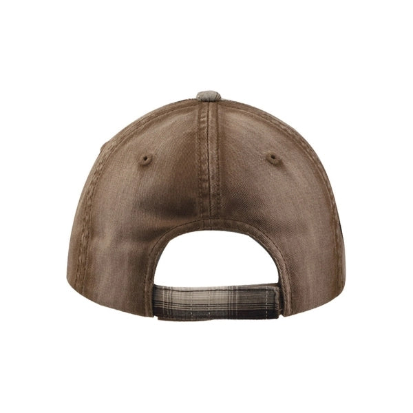 Washed Plaid/Cotton Twill Cap