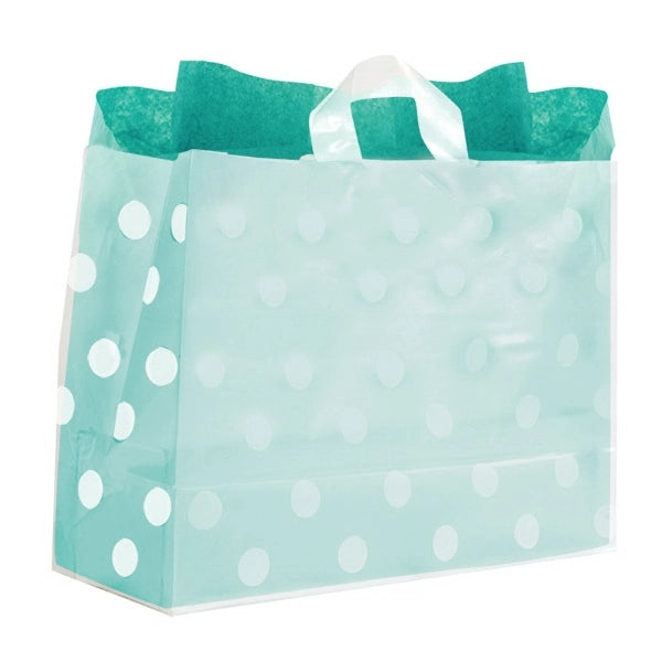 White Dot Soft Loop Handle Bag (16" x 6" x 12")