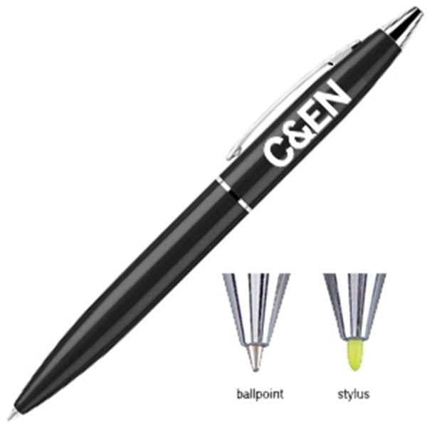 Olimpio Brass Ballpoint Twist Action Pen W/ Stylus
