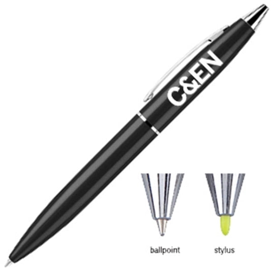 Olimpio Brass Ballpoint Twist Action Pen W/ Stylus