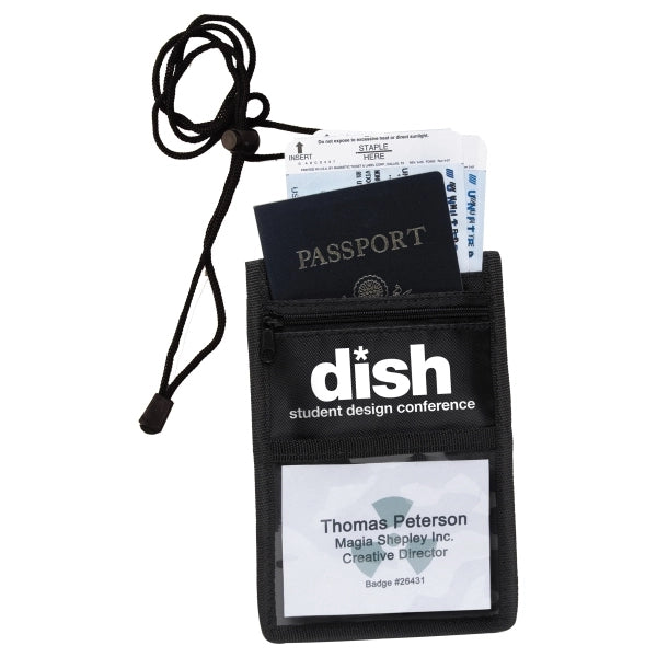 8 Function Tradeshow Badge Holder, Neck Wallet & Travel Pack