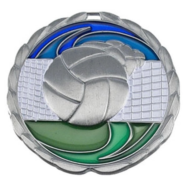 2 1/2" Volleyball Color Epoxy Medal