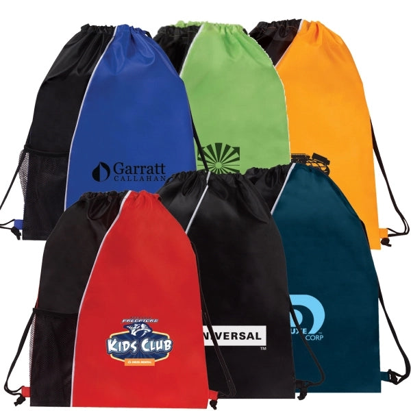 Colorblock Drawstring Backpack