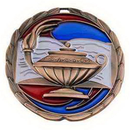 2 1/2" Book & Lamp Color Epoxy Medallion