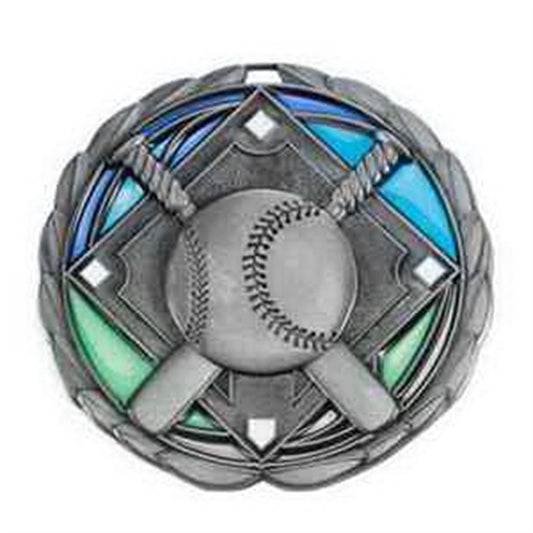 2 1/2" Baseball Color Epoxy Medal