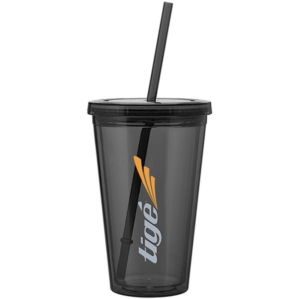 16 oz Spirit Double Wall Acrylic Tumbler w/Straw