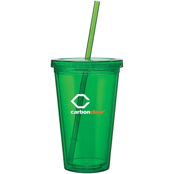 16 oz Spirit Double Wall Acrylic Tumbler w/Straw