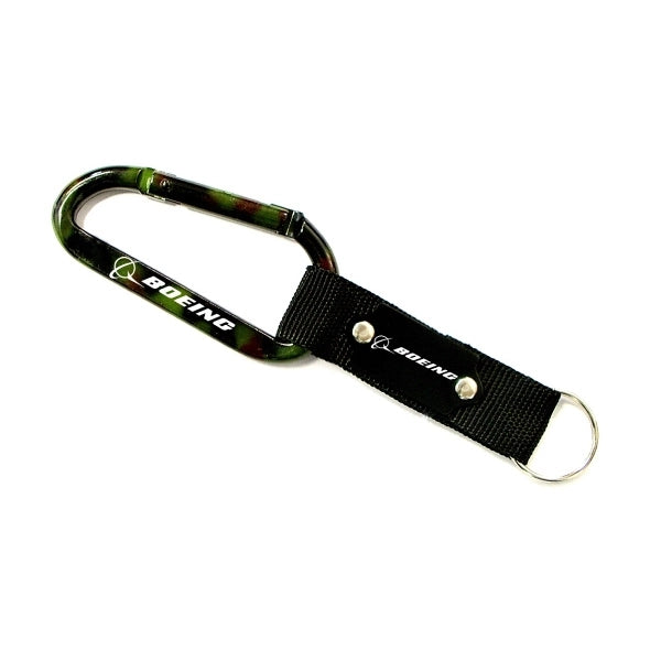 Carabiner with Strap and Metal Plate