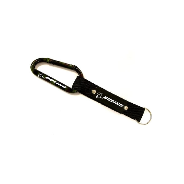 Carabiner with Strap and Metal Plate