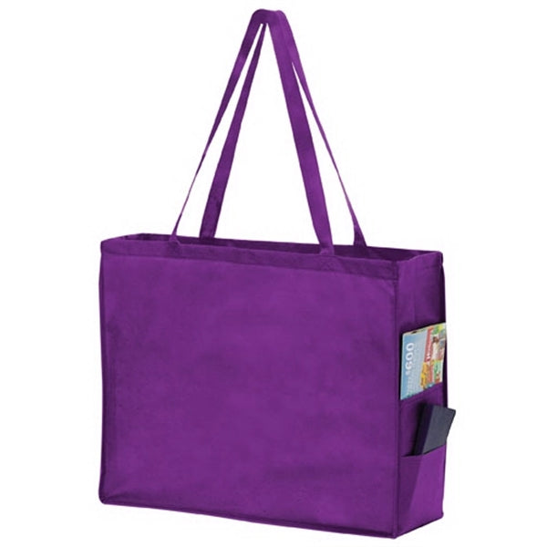 Side Pocket Tote Bag - Screen Print