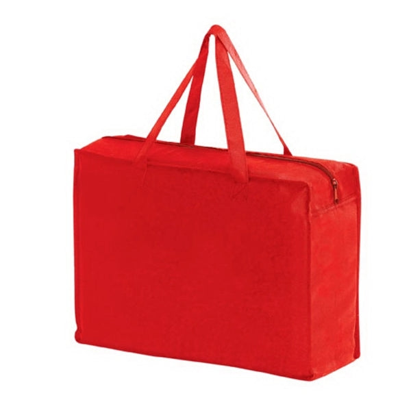 Non-Woven Large Zipper Tote - Screen Print
