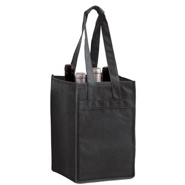 Wine Tote - 4 Bottle Bag - Screen Print