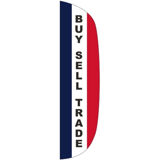 3' x 12' Message Flutter Flag - Buy, Sell, Trade