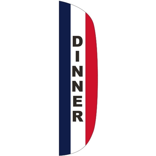 3' x 12' Message Flutter Flag - Dinner