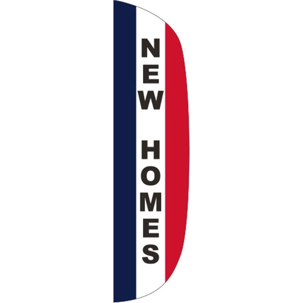 3' x 15' Message Flutter Flag - New Homes