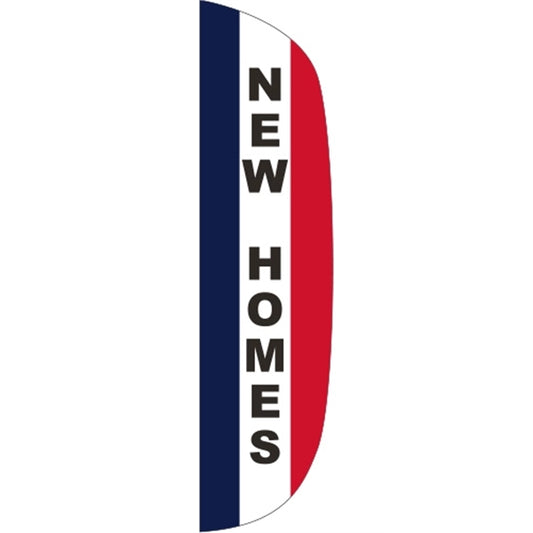 3' x 15' Message Flutter Flag - New Homes