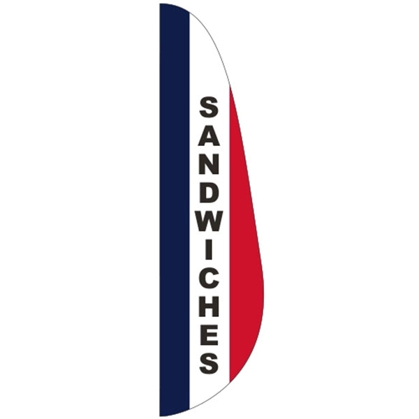 3' x 15' Message Feather Flag - Sandwiches