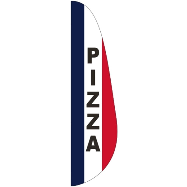 3' x 15' Message Feather Flag - Pizza