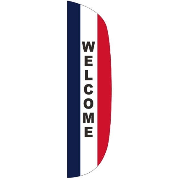 3' x 15' Message Flutter Flag - Welcome