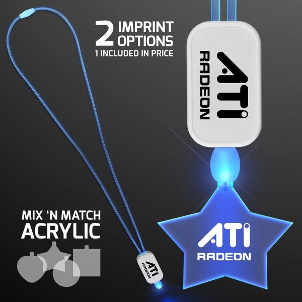 LED Neon Lanyard with Acrylic Star Pendant