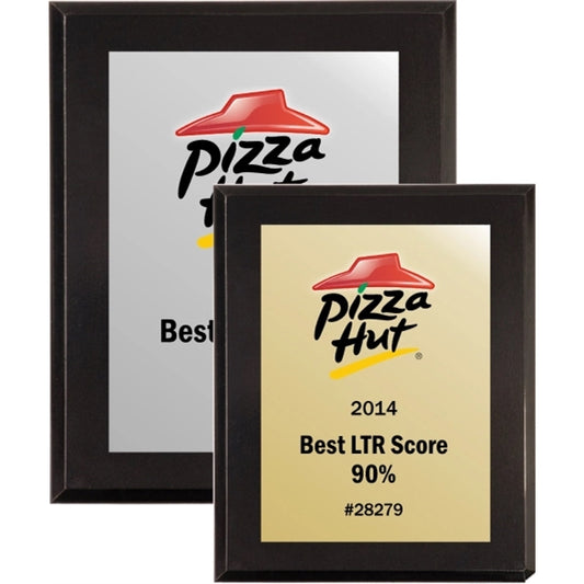7" x 9" Black Glossy Plaque with Full Color Sublimated Plate