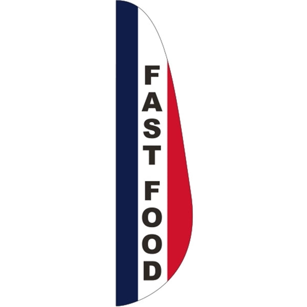 3' x 15' Message Feather Flag - Fast Food