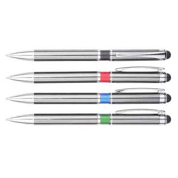 Aluminum Ballpoint Pen With Stylus