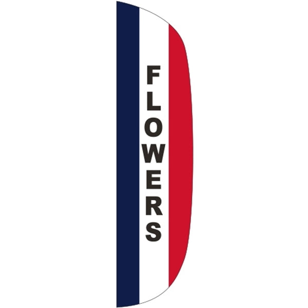 3' x 15' Message Flutter Flag - Flowers