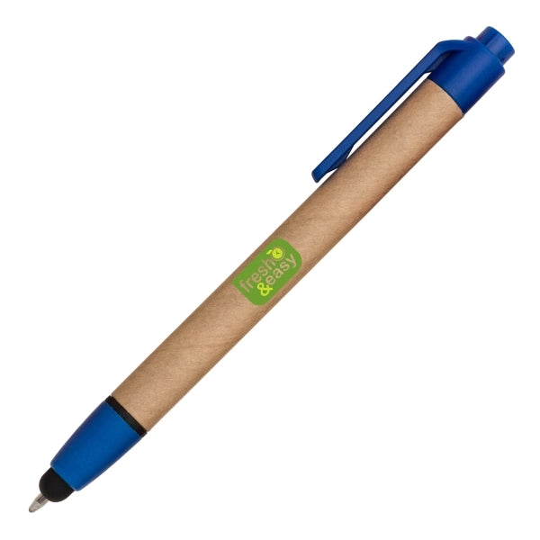 Eco Friendly Recycled Paper Ballpoint Pen W/ Stylus