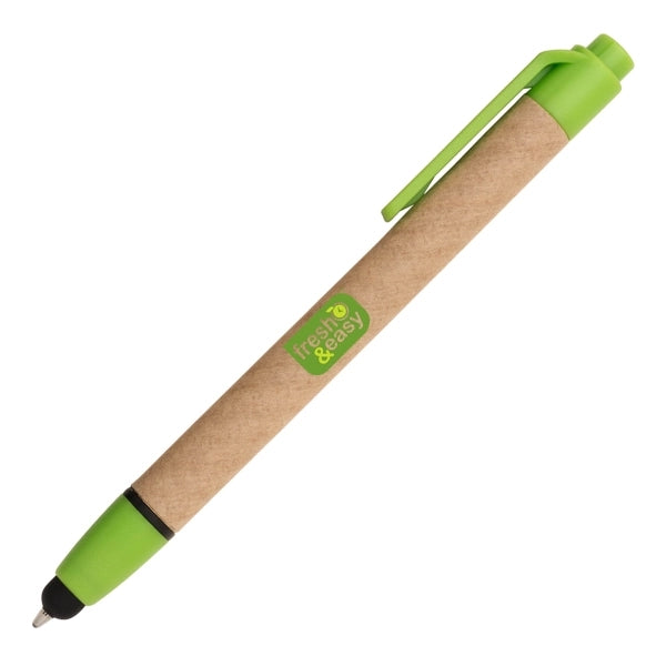Eco Friendly Recycled Paper Ballpoint Pen W/ Stylus