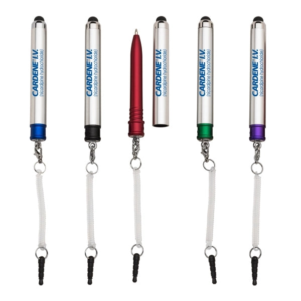 Emeryl Mini Stylus Pen W/ Bungee Coil