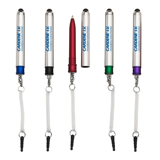 Emeryl Mini Stylus Pen W/ Bungee Coil