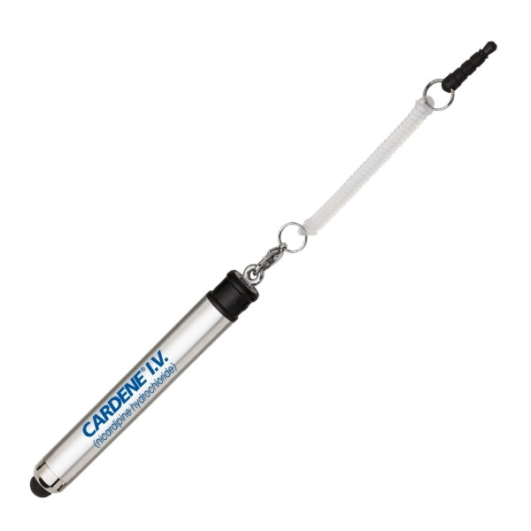 Emeryl Mini Stylus Pen W/ Bungee Coil