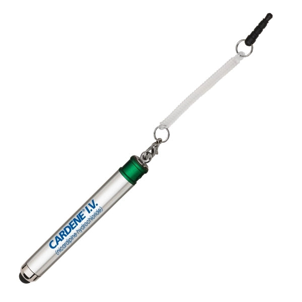 Emeryl Mini Stylus Pen W/ Bungee Coil