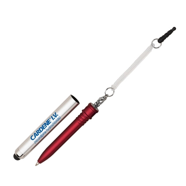 Emeryl Mini Stylus Pen W/ Bungee Coil
