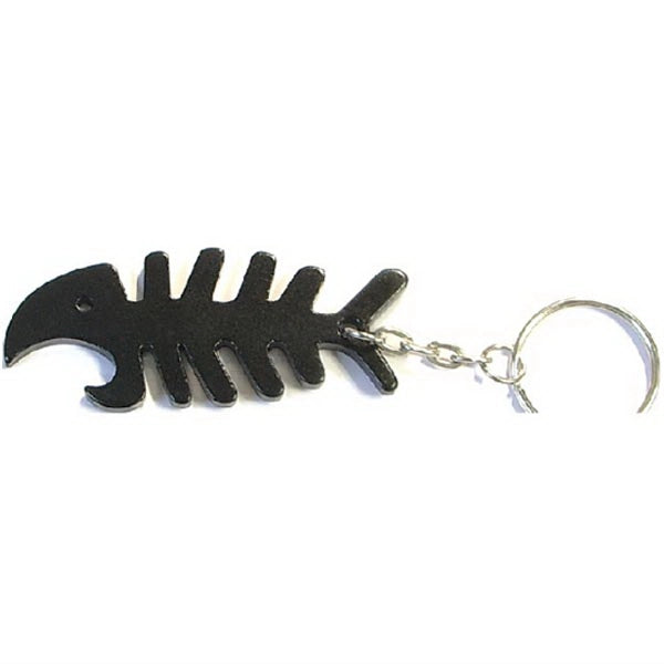 Fish Bone Shaped Metal Bottle Opener with Key Holder