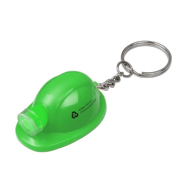 Plastic Construction Hat Bottle Opener Keychain